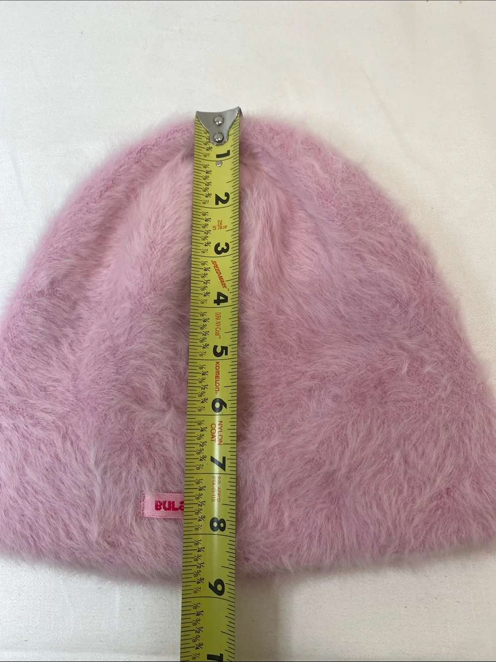 Beautiful Bula Pink Angora Blend Beanie